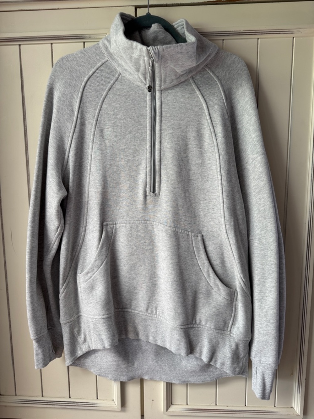 lululemon athletica Light Gray Half-Zip Funnel Sweatshirt